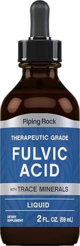 Piping Rock Flüssige Fulvosäure-Tropfen | 60 ml | mit Spurenelementen | Ionisches Nahrungsergänzungsmittel | Vegetarisch, Nicht-GVO & Glutenfrei