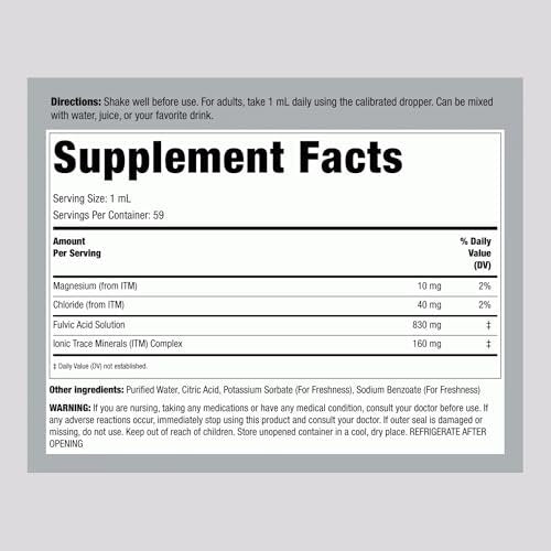 Piping Rock Flüssige Fulvosäure-Tropfen | 60 ml | mit Spurenelementen | Ionisches Nahrungsergänzungsmittel | Vegetarisch, Nicht-GVO & Glutenfrei