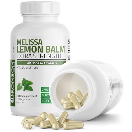 Bronson Melissa Lemon Balm Extra Strength, Non-GMO, 120 Vegetarische Kapseln
