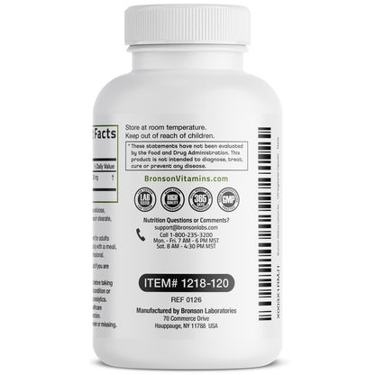 Bronson Melissa Lemon Balm Extra Strength, Non-GMO, 120 Vegetarische Kapseln