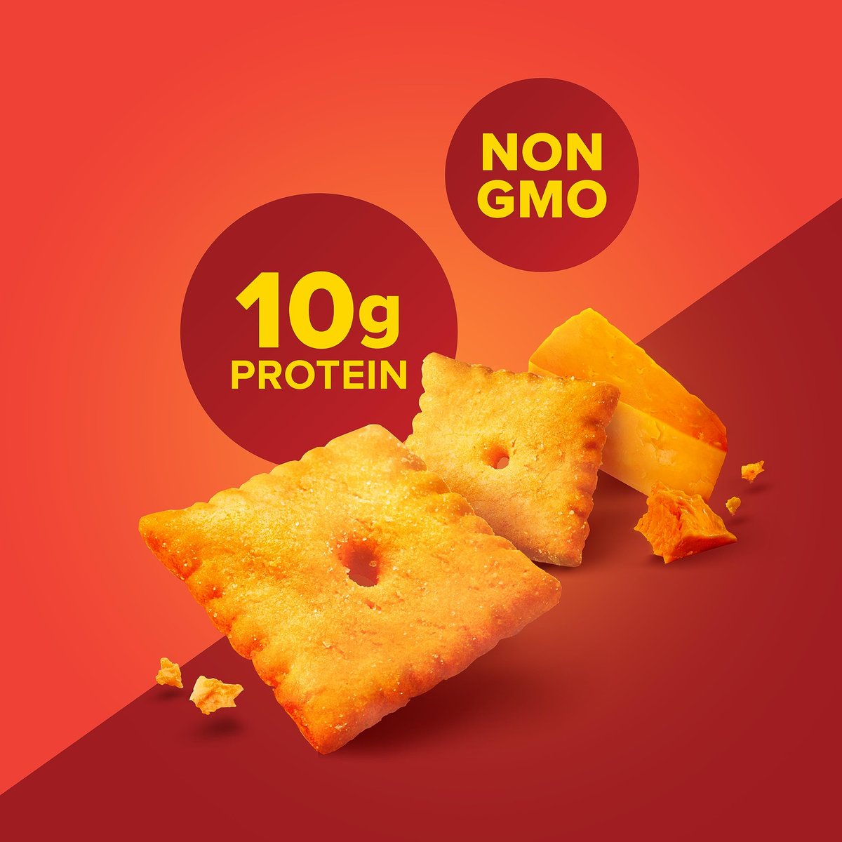 Pure Protein Käse-Cracker mit Cheddar-Geschmack, High Protein Snack, 10 g Protein, 30 g (Packung mit 12)