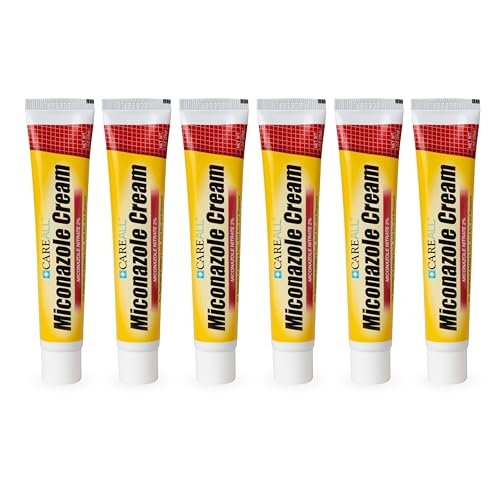 CareAll Miconazolnitrat 2% Antimykotikum Creme 1,0 oz (6er-Pack) – Klinisch wirksame Behandlung gegen Fußpilz, Juckreiz in der Leiste, Ringelflechte – Lindert und beruhigt die betroffenen Hautstellen
