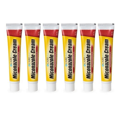 CareAll Miconazolnitrat 2% Antimykotikum Creme 1,0 oz (6er-Pack) – Klinisch wirksame Behandlung gegen Fußpilz, Juckreiz in der Leiste, Ringelflechte – Lindert und beruhigt die betroffenen Hautstellen