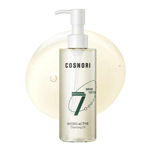 COSNORI 7-Komplex Mikroaktives Reinigungsöl – Veganes Gesichtsreinigungsöl für Koreanische Hautpflege, Frischer und Leichter Finish – Sanfter Make-up-Entferner für das Gesicht, Hypoallergen, Fermentierte 7-Öl-Komplexe, 200 ml