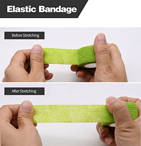 12er-Pack Selbstklebende Bandagenwickel, 2,5 cm x 4,6 m, Multicolor