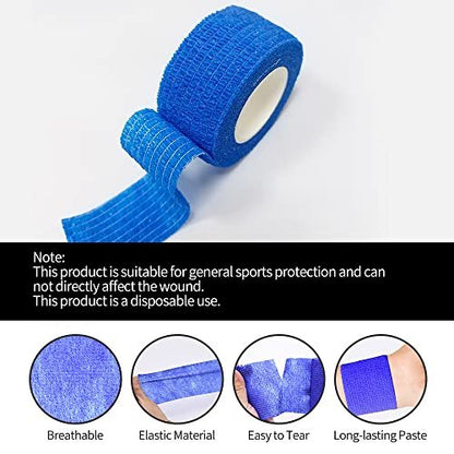 12er-Pack Selbstklebende Bandagenwickel, 2,5 cm x 4,6 m, Multicolor
