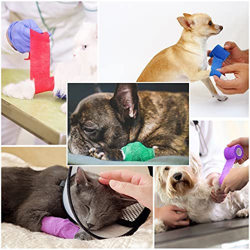 12er-Pack Selbstklebende Bandagenwickel, 5 cm x 4,5 m, Mehrfarbig