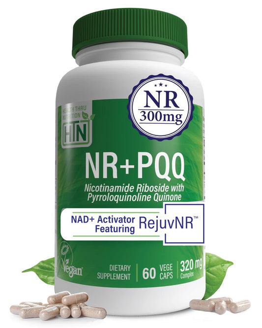 NAD+ Aktivator mit NR und PQQ | 300 mg Nicotinamid-Ribosid + 20 mg PQQ | Mitochondrien-Maximierer | Non-GMO | 60 Kapseln