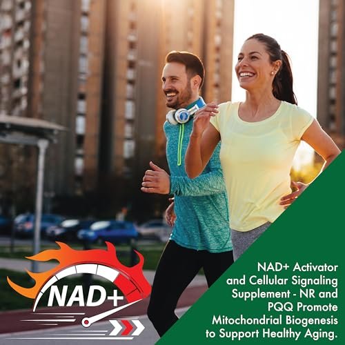 NAD+ Aktivator mit NR und PQQ | 300 mg Nicotinamid-Ribosid + 20 mg PQQ | Mitochondrien-Maximierer | Non-GMO | 60 Kapseln