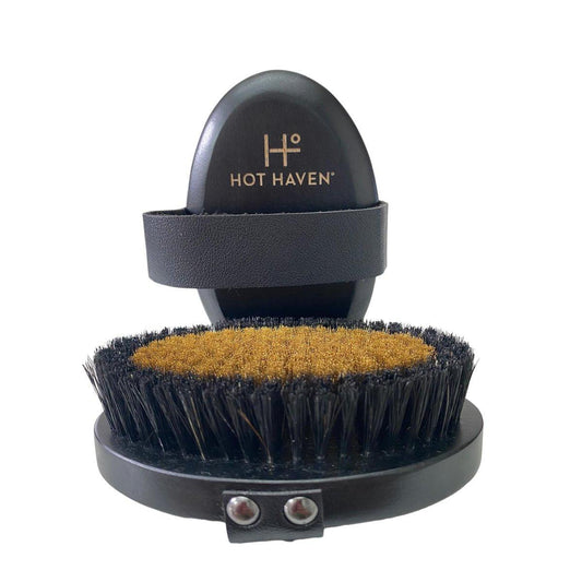HOT HAVEN Ionen-Kupfer-Trockenbürste für Körper – Lymphdrainage, Peeling, strahlende Haut, Verbesserung der Durchblutung, Stressabbau