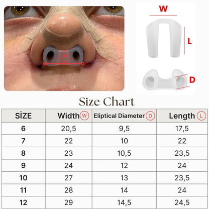 Nasenretainer für Rhinoplastik-Erholung | Nasenformer & Stützgerät aus 100% hochwertigem Silikon | Postoperative Nasenformung & Heilungshilfe (Größe 7)