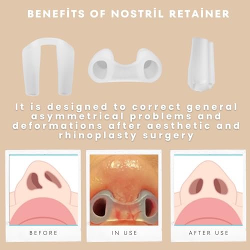 Nasenretainer für Rhinoplastik-Erholung | Nasenformer & Stützgerät aus 100% hochwertigem Silikon | Postoperative Nasenformung & Heilungshilfe (Größe 7)