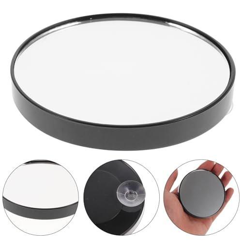 FRCOLOR 2er-Pack 5-fach Vergrößerung Kompakt-Make-up-Spiegel mit Saugnäpfen, kleiner runder tragbarer Kosmetikspiegel für Badezimmerwand und Reise