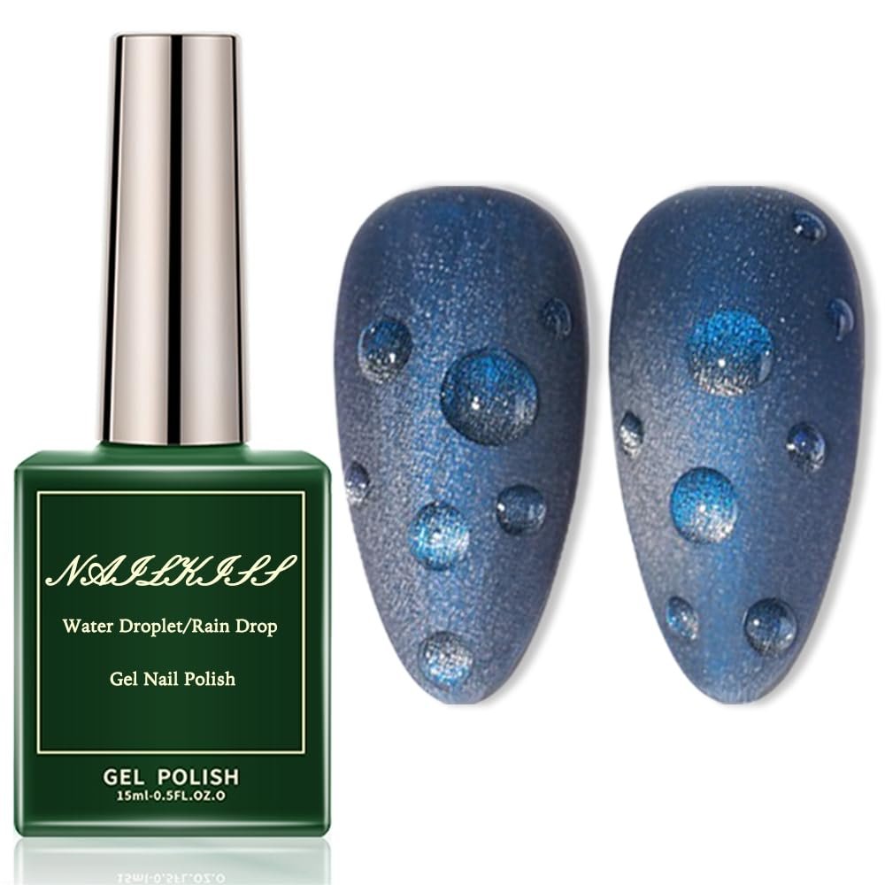 NAILKISS Wassertropfen Gel Nagellack 15ml – Eis Tau Nail Art Design UV LED Nagelgel