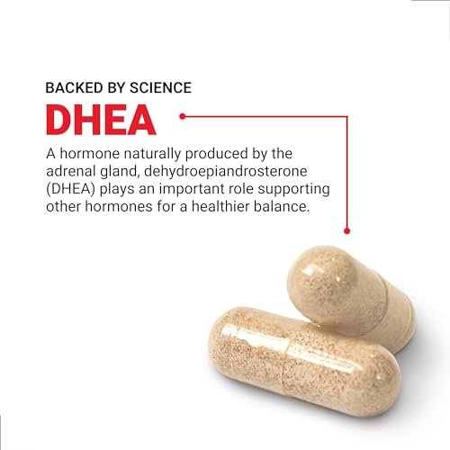 Force Factor DHEA 25mg – Hormonhaushalt & Stimmungsunterstützung für Frauen und Männer, vegan, nicht-GVO, 100 Kapseln
