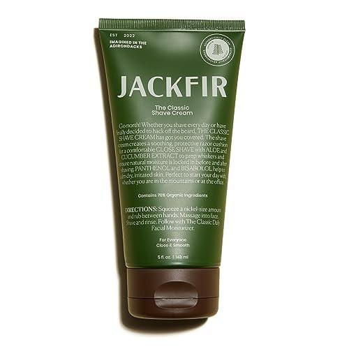 Jackfir The Classic Shaving Cream – Glatte, natürliche Rasiercreme für Männer mit Aloe & Gurke, 5 Fl Oz