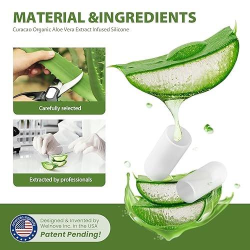 Gel Pinky Zehenhülsen Zehenschützer - Bukihome 8er Pack Silikon Zehenkappen mit Aloe Vera Extrakt - Zehenschutzpolster für Damen & Herren - Schützt Hühneraugen, Blasen