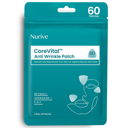 NURIVE Advanced Wrinkle Patches 60ct – Anti-Faltenpflaster für Gesicht, Lächelfalten & Stirnfalten, Unsichtbare Nachtpflege mit Retinol & Kollagen (Klein, Gesicht)