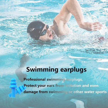 Ohrenstöpsel zum Schlafen – 5 Paar geräuschunterdrückende Silikon-Ohrstöpsel für Schlafen, Schwimmen, Schnarchen, Konzerte