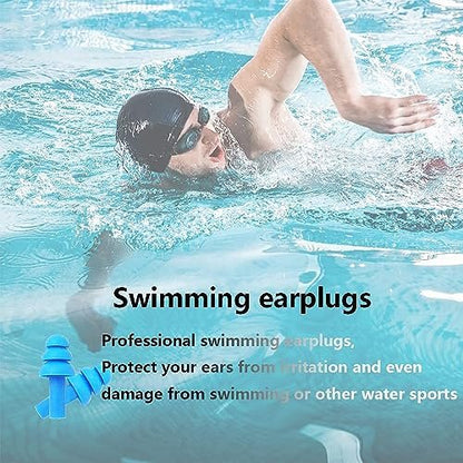 Ohrenstöpsel zum Schlafen – 5 Paar geräuschunterdrückende Silikon-Ohrstöpsel für Schlafen, Schwimmen, Schnarchen, Konzerte