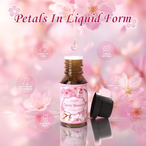 SALUBRITO Blumendüfte Set – 6x10ml Aromatherapie Öle für Diffuser & Kerzenherstellung: Jasmin, Lavendel, Rose, Gardenie, Kirschblüte, Geißblatt