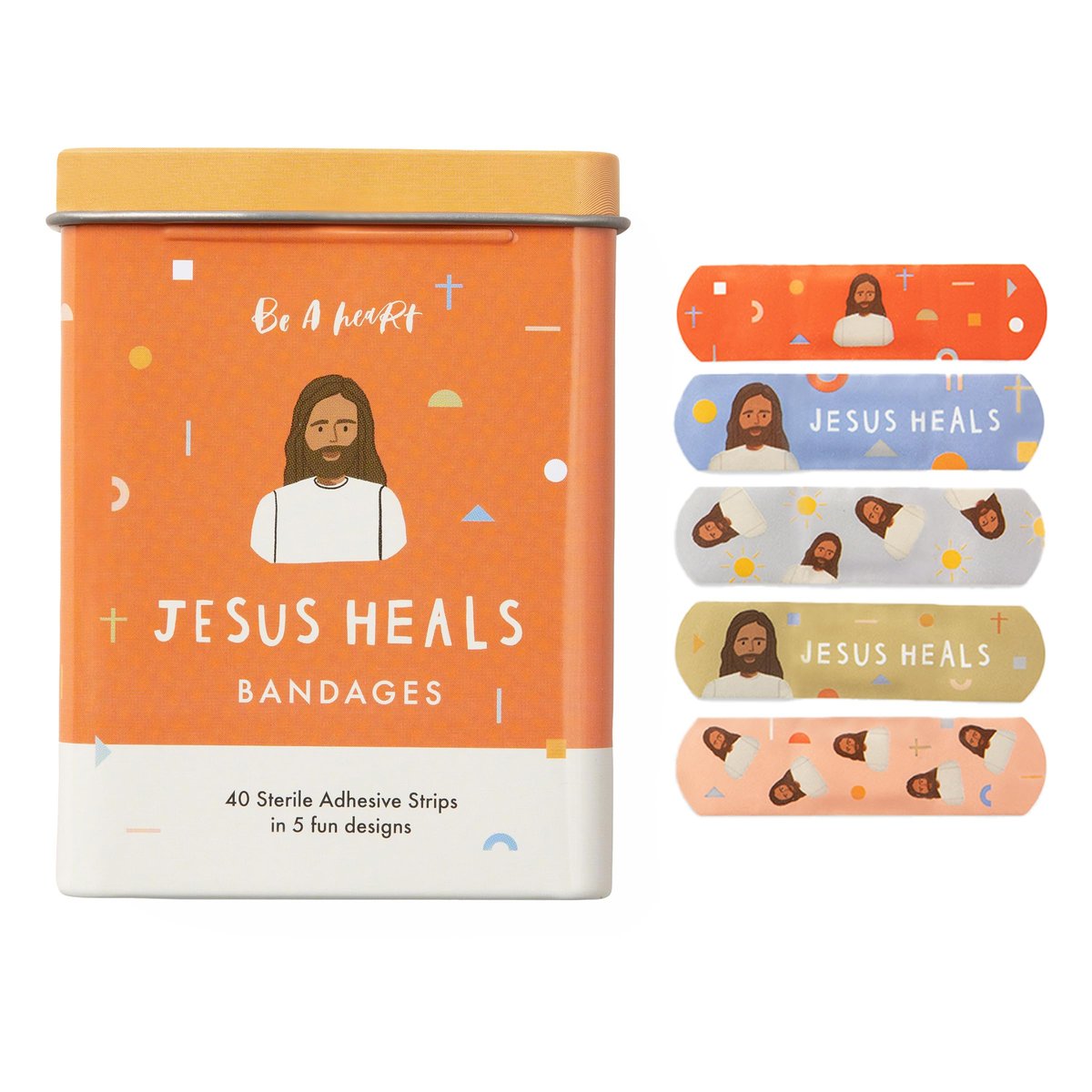 Be A Heart Original Jesus Heals Bandagen - Pflaster für Kinder (2 Dosen)