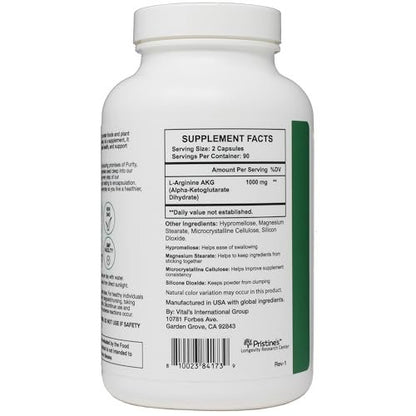 PRISTINE'S L-Arginin 1000mg Kapseln – 90-Tage-Vorrat für Männer & Frauen – Nitric-Oxid-Booster & Pre-Workout – Glasflasche