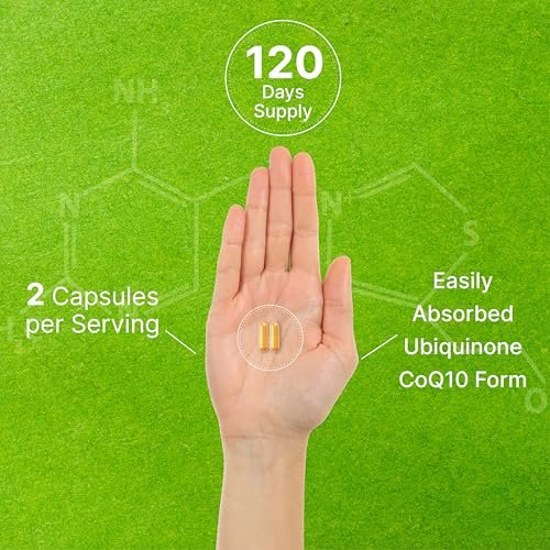 DEAL SUPPLEMENT CoQ10 100mg mit Omega 3 100mg, 240 Kapseln | Bioverfügbare Coenzym Q10 Formel | Non-GMO