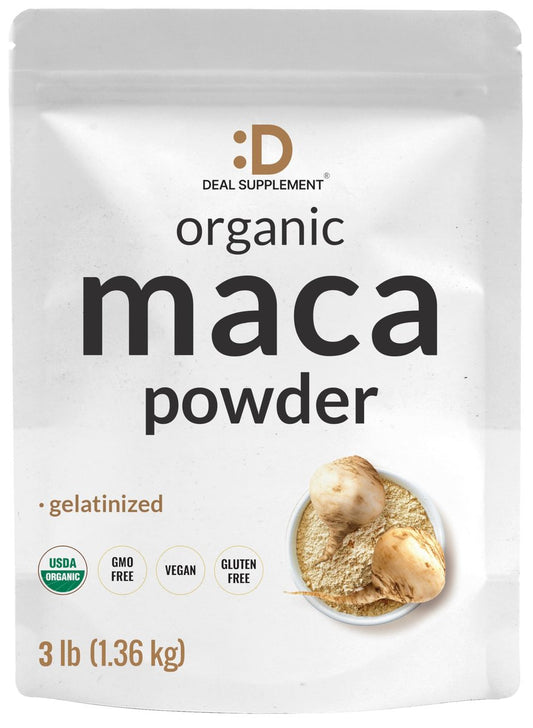 Bio Peruanisches Maca-Pulver, 1,36 kg – Leicht verdauliche gelatinierte Form – Pflanzliches Superfood für Männer und Frauen – Unterstützt Immun- und Energiegesundheit – Nicht-GVO