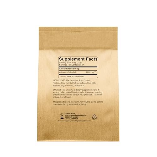 PURE ORIGINAL INGREDIENTS Marshmallow Root Extrakt (4 oz), Pulver, Pflanzliches Nahrungsergänzungsmittel