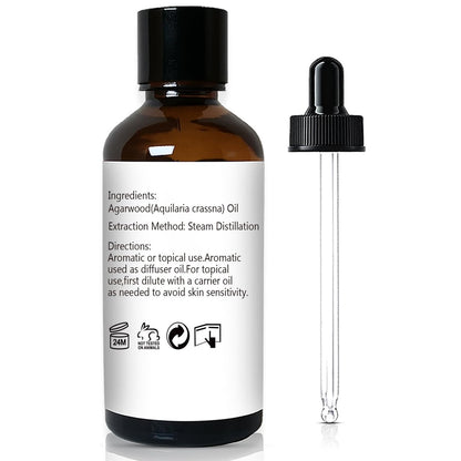 GM Gumili Agarwood Ätherisches Öl, Reines Oud Öl für Aromatherapie und Meditation - 30ml / 1 oz
