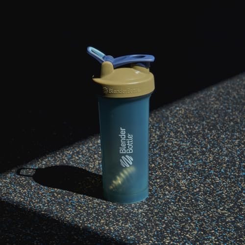 BlenderBottle Classic V2 Shaker Flasche – 3er Pack, 20 oz, Schwarz, Tan/Blau, Lila – Perfekt für Proteinshakes und Pre-Workout