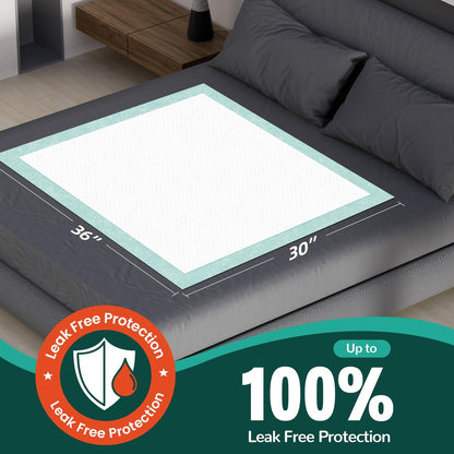 MILDPLUS Einweg-Bettschutzunterlagen mit Klebestreifen 30''x36'', 10 Stück, extra große Inkontinenzunterlagen für Erwachsene, Senioren, Kinder und Haustiere (mit Klebestreifen)