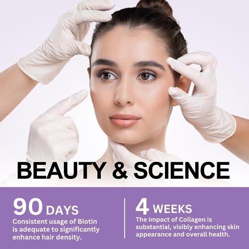 VITBOOST Biotin mit Hyaluronsäure, Kollagen und Keratin – 25000 mcg Haarwuchs-Vitamine für Männer und Frauen – Nägel und Haut, USA hergestellt, drittgeprüft, B1, B2, B3, B6, B7 Komplex – 60 Kapseln