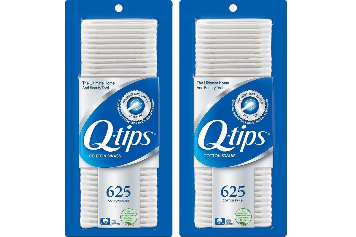 Q-tips Original Wattestäbchen aus 100% Baumwolle für Hygiene und Schönheitspflege, 625 Stück (2er-Pack)