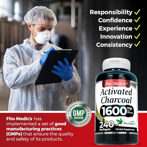 FITO MEDIC'S Lab | Aktivkohle | 240 Kapseln | Aktivkohlepillen