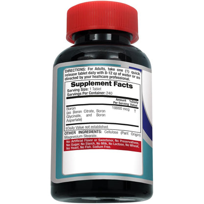 Lab | Boron | 10 mg | 240 Portionen | Boron Nahrungsergänzungsmittel