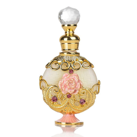 LIYJTK Damenparfüm, Halal Dubai Retro Konzentriertes Parfümöl – Langanhaltender exquisiter Vintage-Duft – Luxuriöses Geschenk – 0,5 Unzen