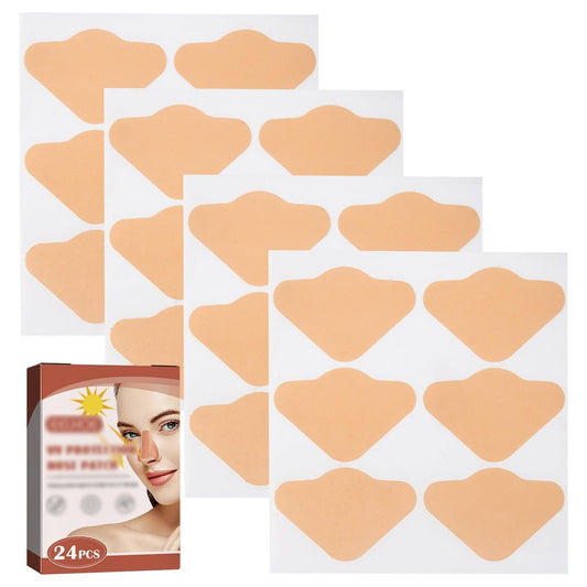 24 Stück Nase Hautschutz Pflaster Sonnenblocker für Golf Nase Bandage Sonnenschutz für Männer Frauen Outdoor Sport Zubehör, Beige