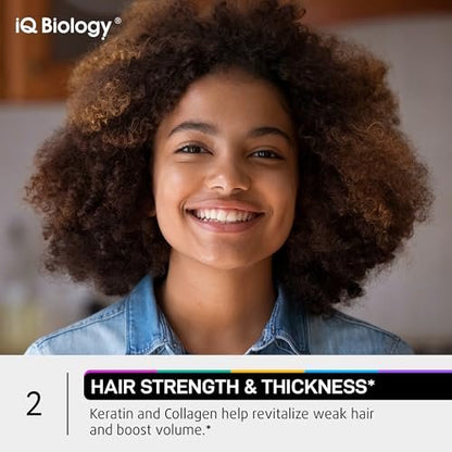 Biotin 10.000 mcg Nahrungsergänzungsmittel für Haarwachstum mit Kollagen & Keratin gegen Haarausfall & dünner werdendes Haar - Haar-, Haut- und Nagelvitamine für Frauen & Männer - Gesunder Nachwuchs, Hautglanz & Nagelreparatur - 60 Kapseln