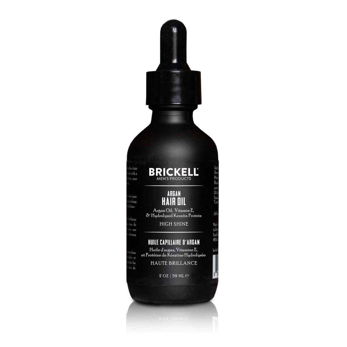 Brickell Männer Arganöl für das Haar – Natürliches und biologisches Haaröl für Männer, leichtes Haarbehandlungsöl, 60 ml, duftend