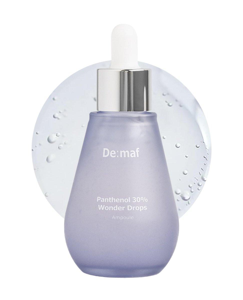 De:maf Panthenol 30% Wonder Drops Ampulle – Beruhigendes Serum mit 30% Panthenol und Nachtkerzenextrakt für empfindliche Haut
