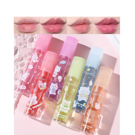 DENESTUP 6-teiliges Roll-On-Lipgloss-Set – Fruchtige Lipglosse für glänzende Lippen, ungiftig, ideal als Partygeschenk für beste Freundinnen