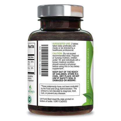 Calcium Supplement mit Vitamin D3 – 1200 mg Calcium pro Portion mit D3 für beste Aufnahme – Unterstützt Immunsystem, Knochen & Zähne – Nature's Calcium, in den USA abgefüllt für Frauen & Männer – 240 Tabletten