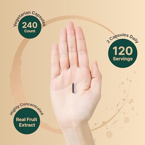 NatureBell Citrus Bergamot, 240 vegane Kapseln – Echtes Fruchtextrakt mit polyphenolischen Flavanonen – Non-GMO, cGMP-zertifiziert