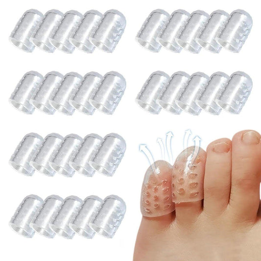 30-teiliges Silikon-Zehenschutz-Set – Atmungsaktive Gel-Zehenkappen gegen Hühneraugen, Blasen und Schmerzen für Männer und Frauen