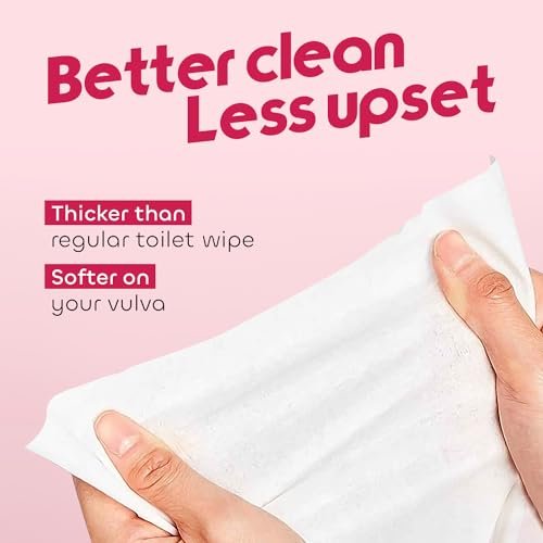 Muun Feminine Wipes Spülbar – 50 einzeln verpackte Intimtücher pH-ausgeglichen, Anti-Juckreiz, Deodorant, für persönliche Reinigung, für Intimbereich und Po