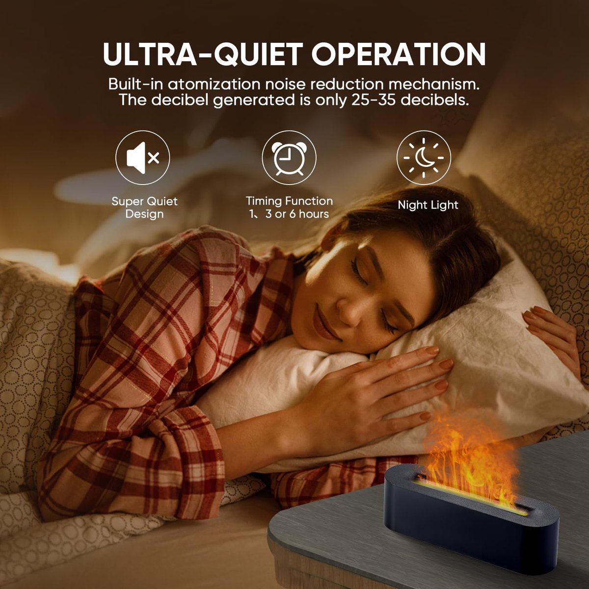 YALEDI Duftöl-Diffusor, Kaminfeuer Flammen Öldiffusor, 150 ml Ultraschall-Kaltnebel Aromatherapie-Luftbefeuchter, Duft-Aroma-Diffusor mit 7 Farben Licht, Timer & Auto-Abschaltung für Zuhause, Raum (Schwarz)