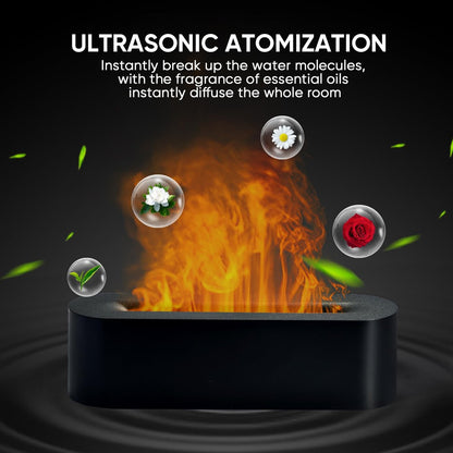 YALEDI Duftöl-Diffusor, Kaminfeuer Flammen Öldiffusor, 150 ml Ultraschall-Kaltnebel Aromatherapie-Luftbefeuchter, Duft-Aroma-Diffusor mit 7 Farben Licht, Timer & Auto-Abschaltung für Zuhause, Raum (Schwarz)