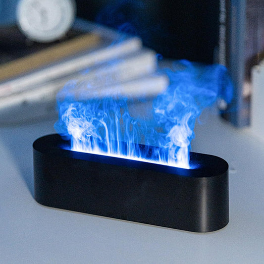 YALEDI Duftöl-Diffusor, Kaminfeuer Flammen Öldiffusor, 150 ml Ultraschall-Kaltnebel Aromatherapie-Luftbefeuchter, Duft-Aroma-Diffusor mit 7 Farben Licht, Timer & Auto-Abschaltung für Zuhause, Raum (Schwarz)